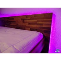 BIOwasserbett Nussbaum Kopfteil bündig Boden