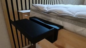 Akkustik Light-Kopfteil weisserSchubladensockel