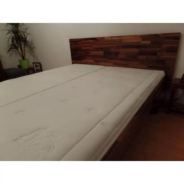 Biowasserbett massiv Nussbaum Sockel schwarz 25 cm