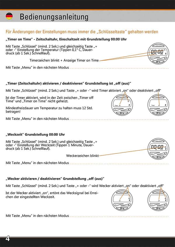 bedienungsanleitung Carbon Heizung IQ