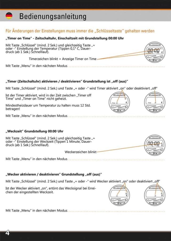 bedienungsanleitung Carbon Heizung IQ